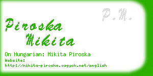 piroska mikita business card